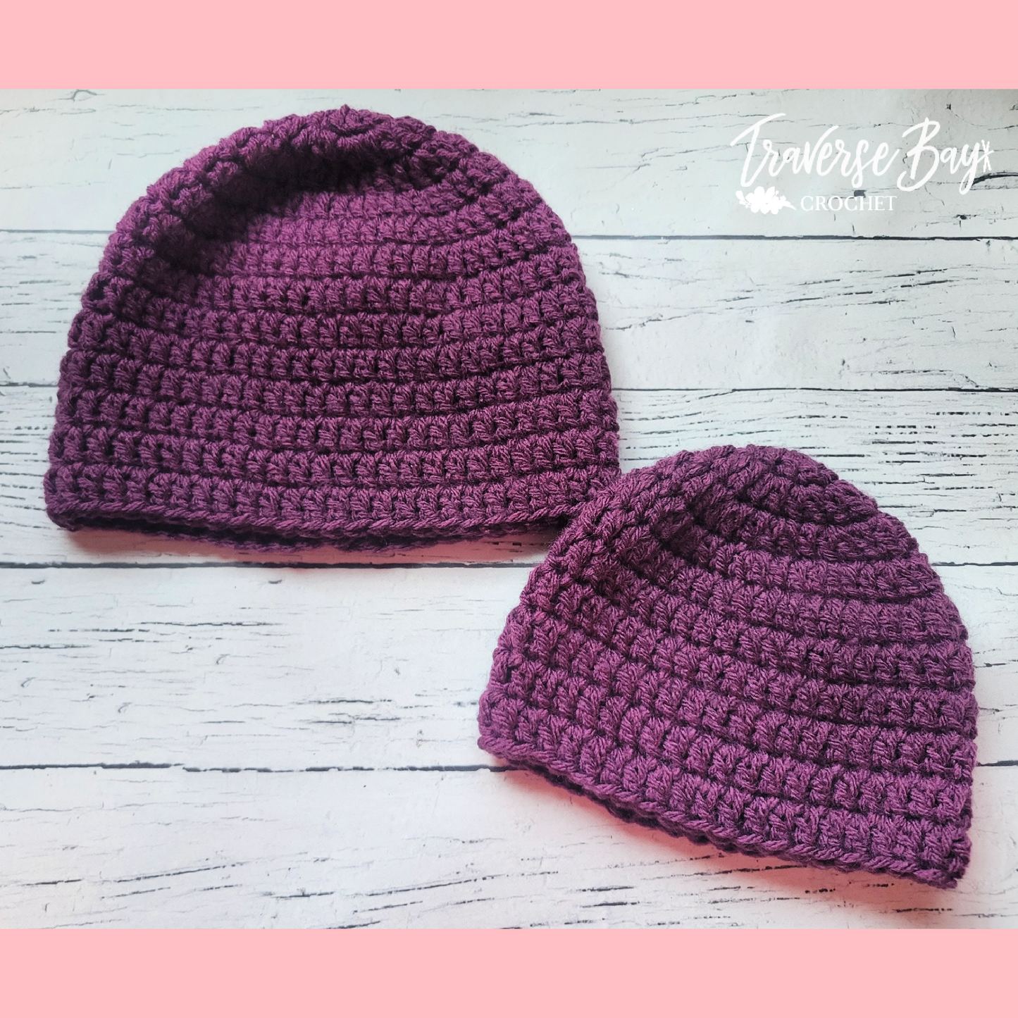 Crochet Double Crochet Beanie Pattern 6 Sizes