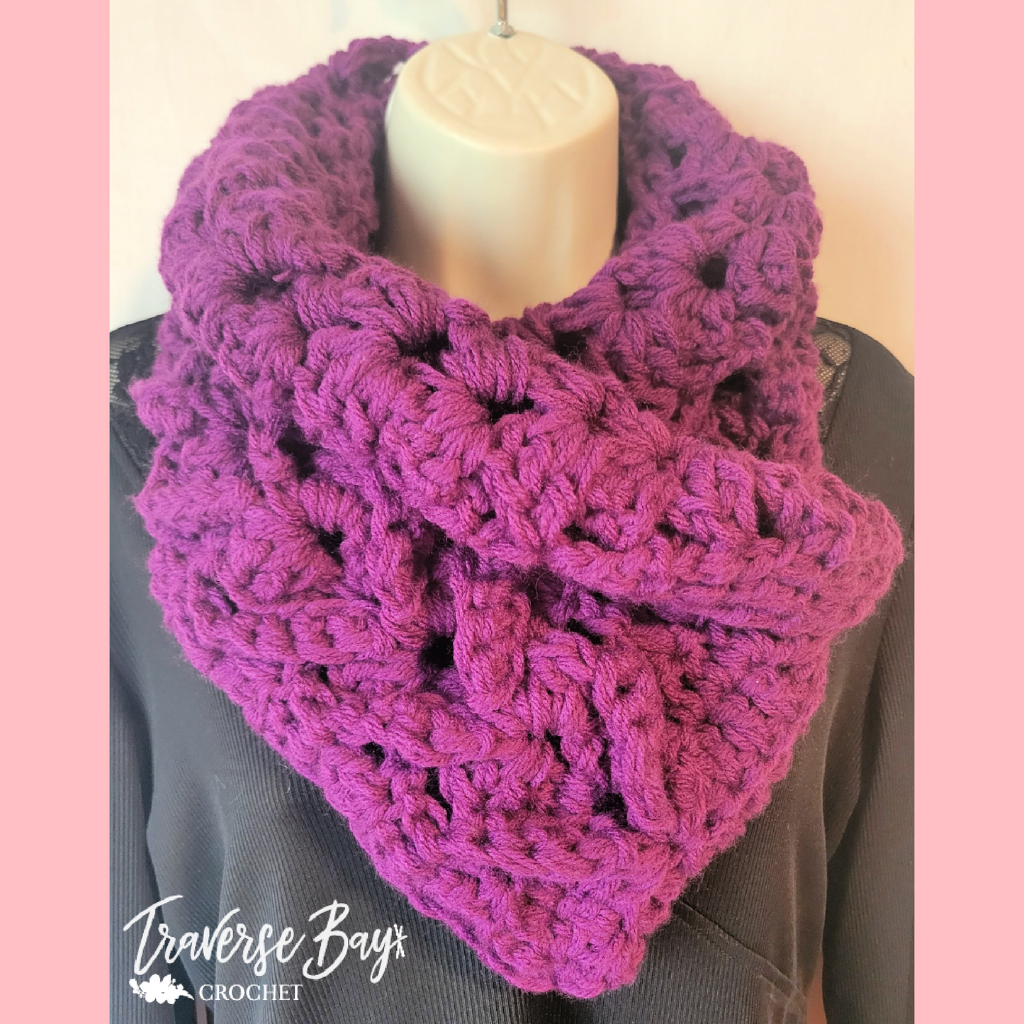 Crochet Chunky Boho Cowl Scarf Pattern