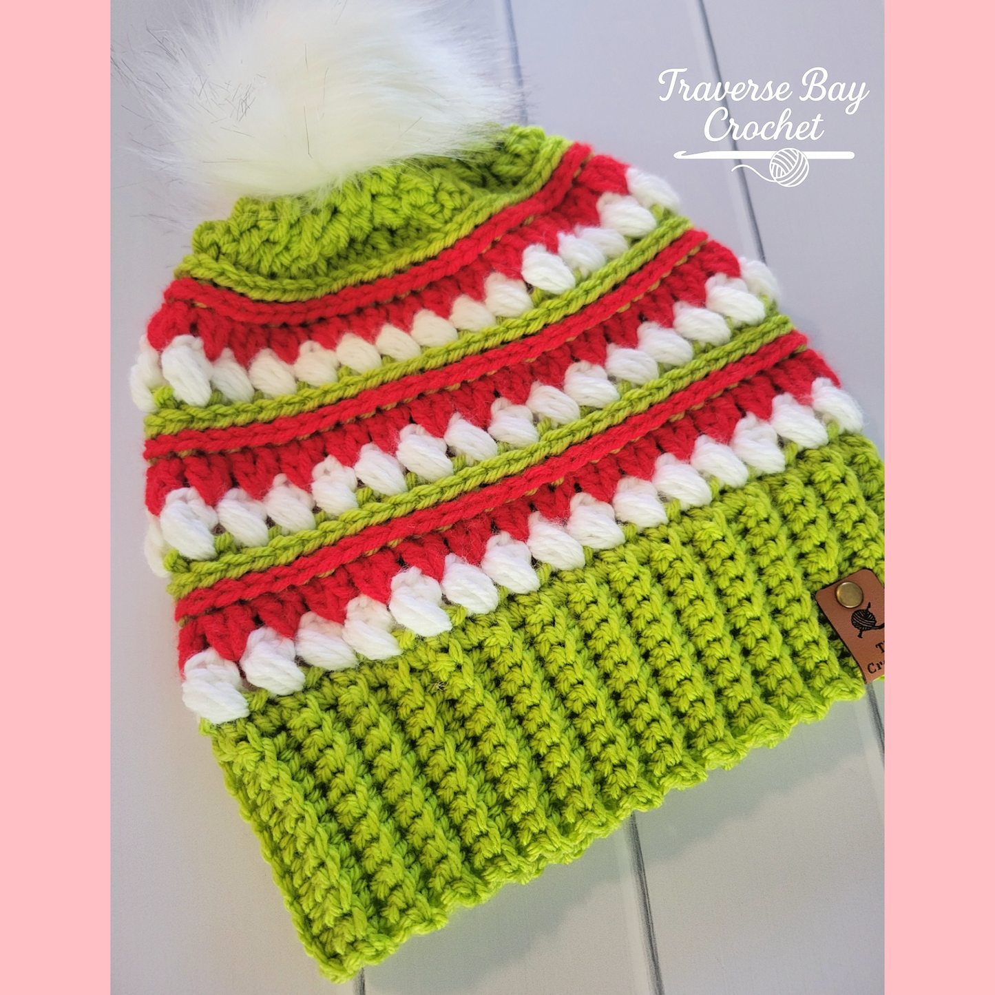 Crochet Christmas Sweet Stitch Hat 4 Sizes