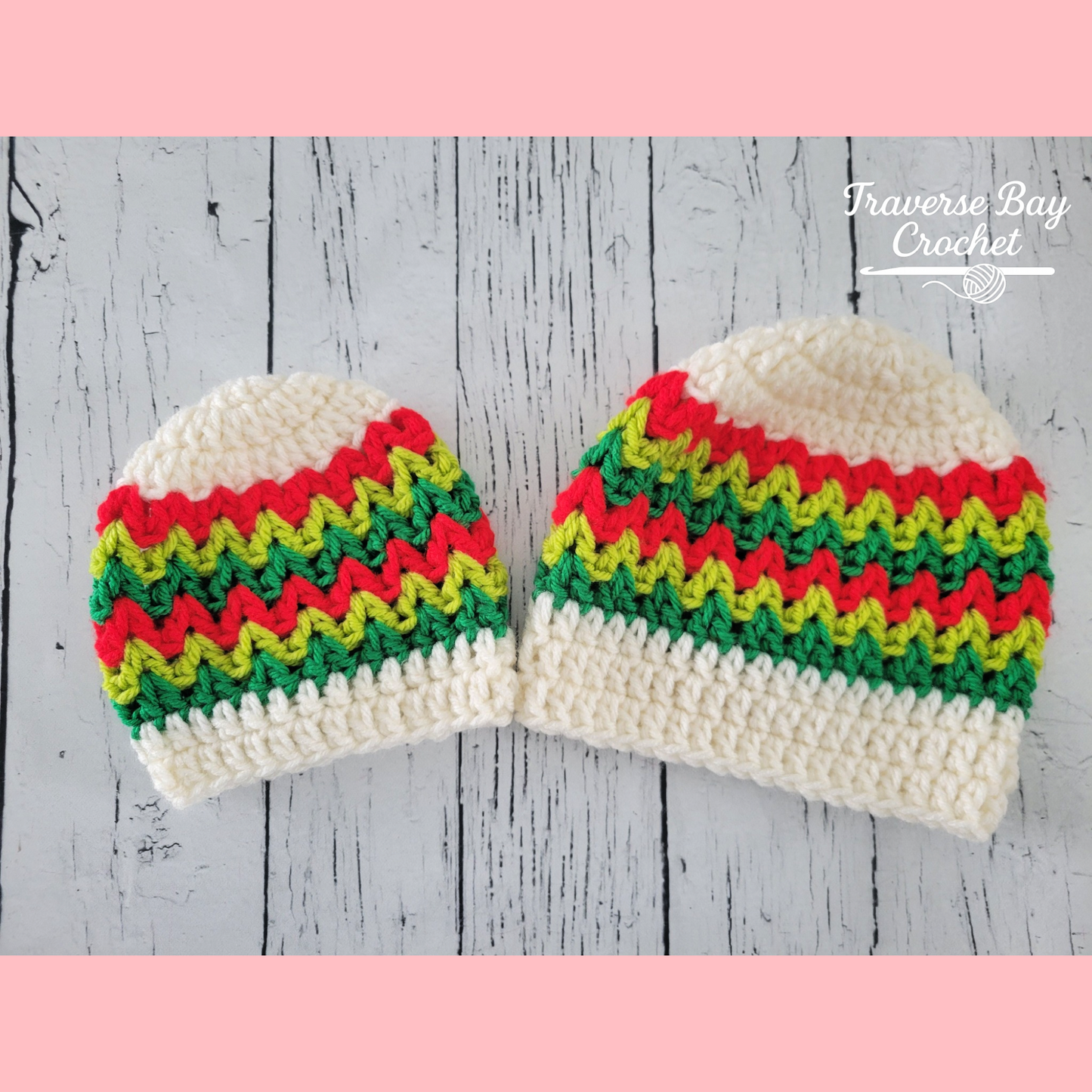 Crochet Zig Zag Chevron Hat Pattern 4 Sizes