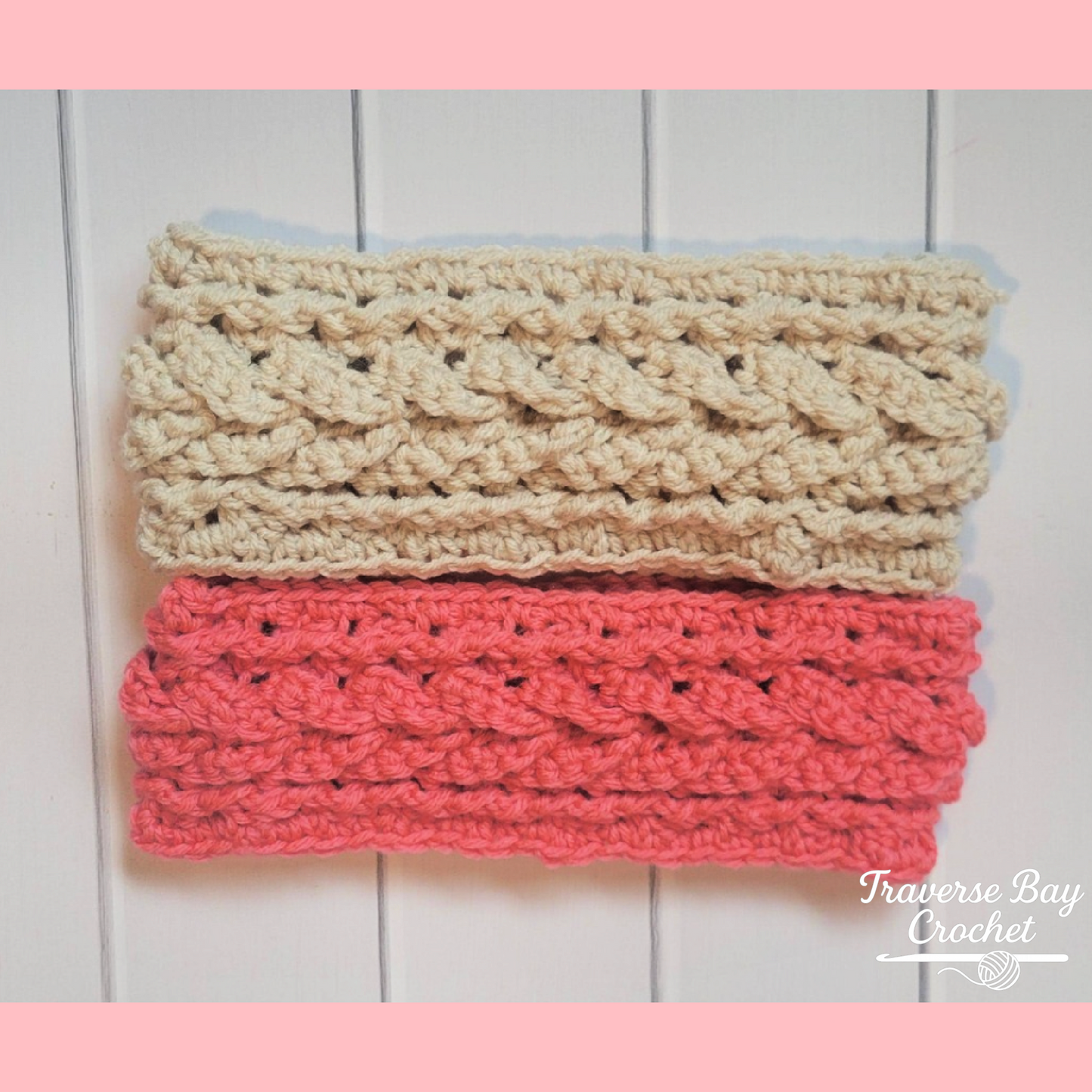 Crochet Northern Cable Headband Pattern Toddler, Child, Adult Sizes