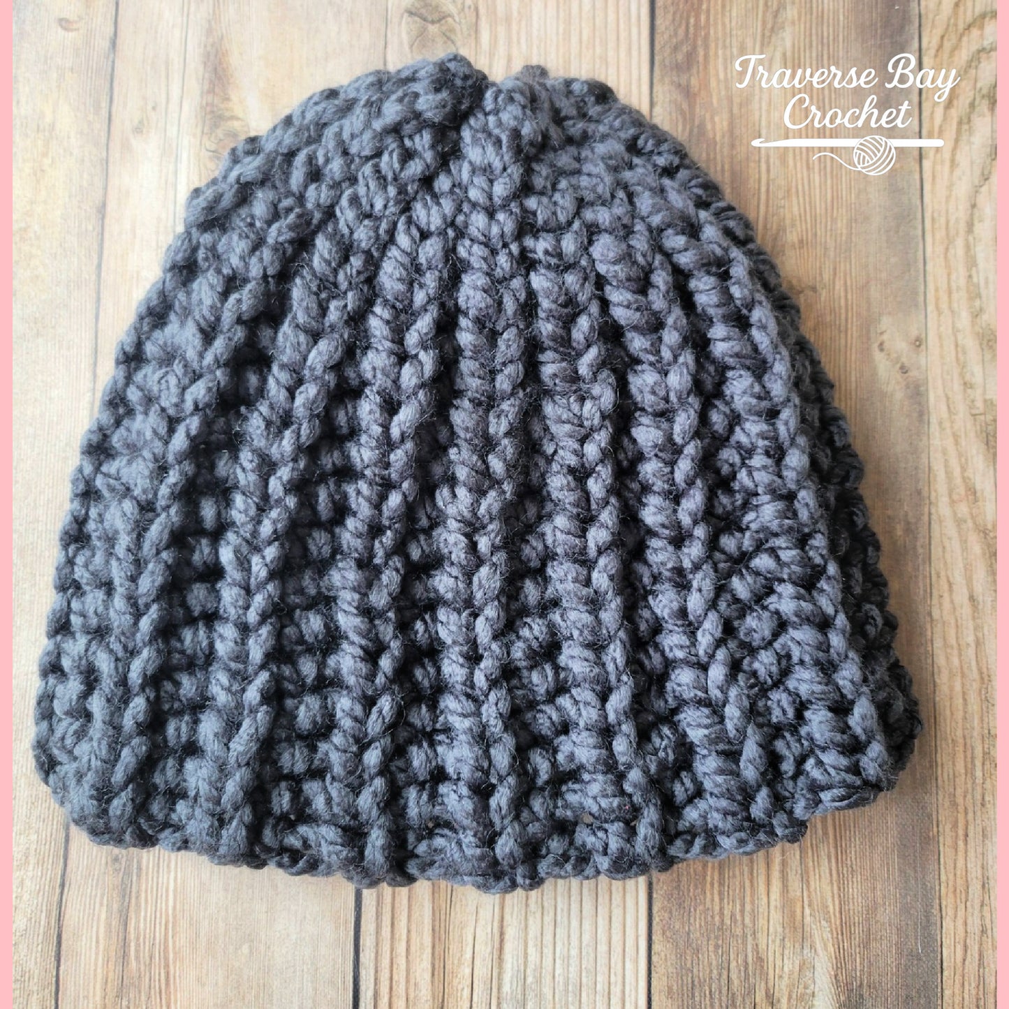 Crochet Faux Knit Unisex Super Chunky Scarf and Hat Set Pattern