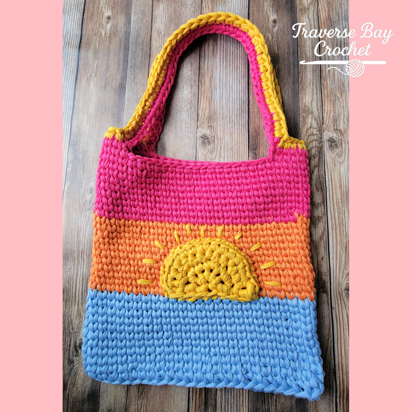 Crochet Sunshine T Shirt Tote Bag Pattern