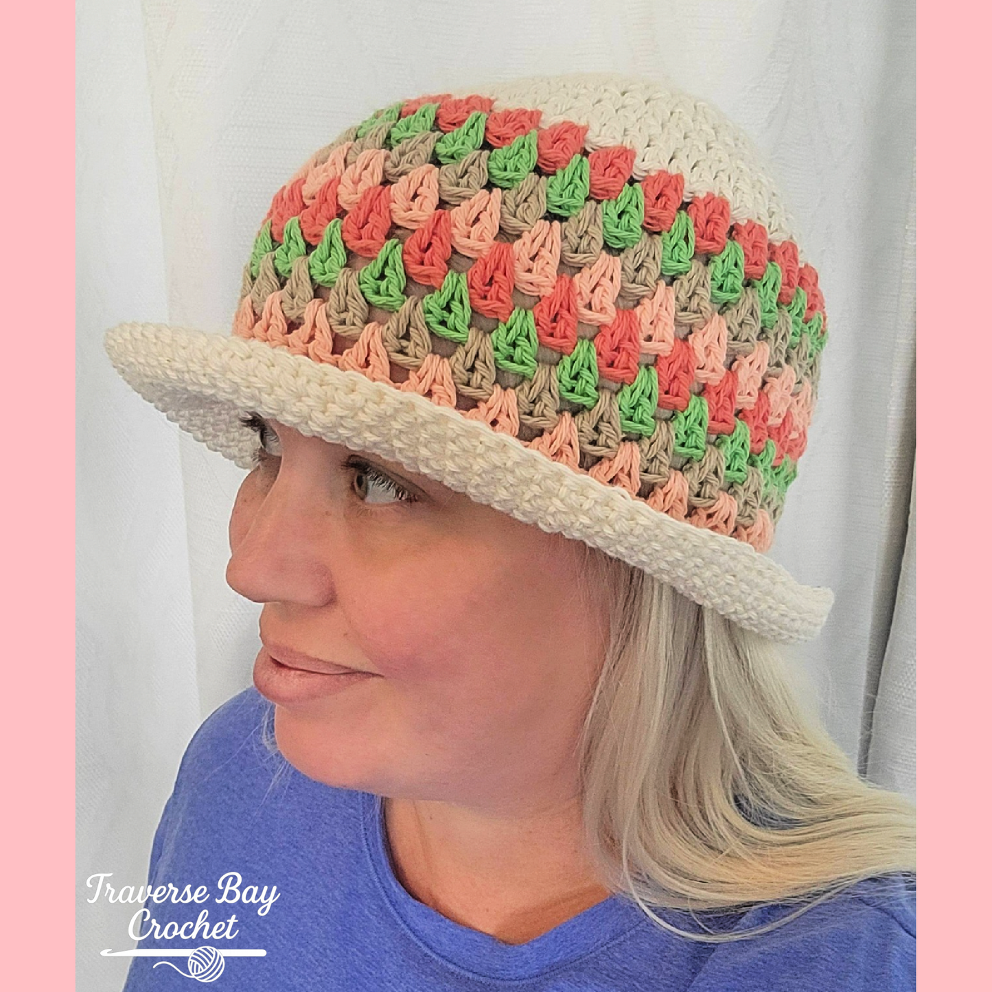 Crochet Granny Sun Hat Pattern 4 Sizes Newborn-Adult