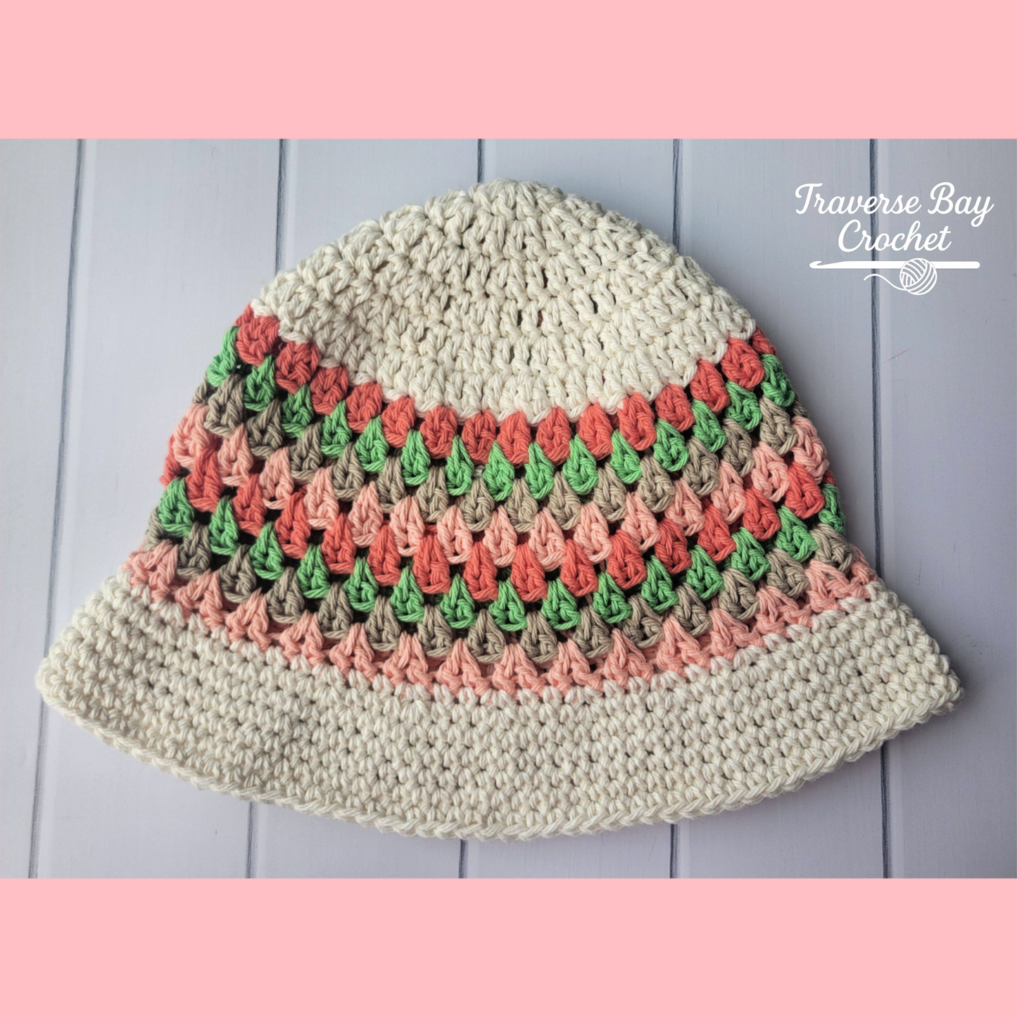 Crochet Granny Sun Hat Pattern 4 Sizes Newborn-Adult