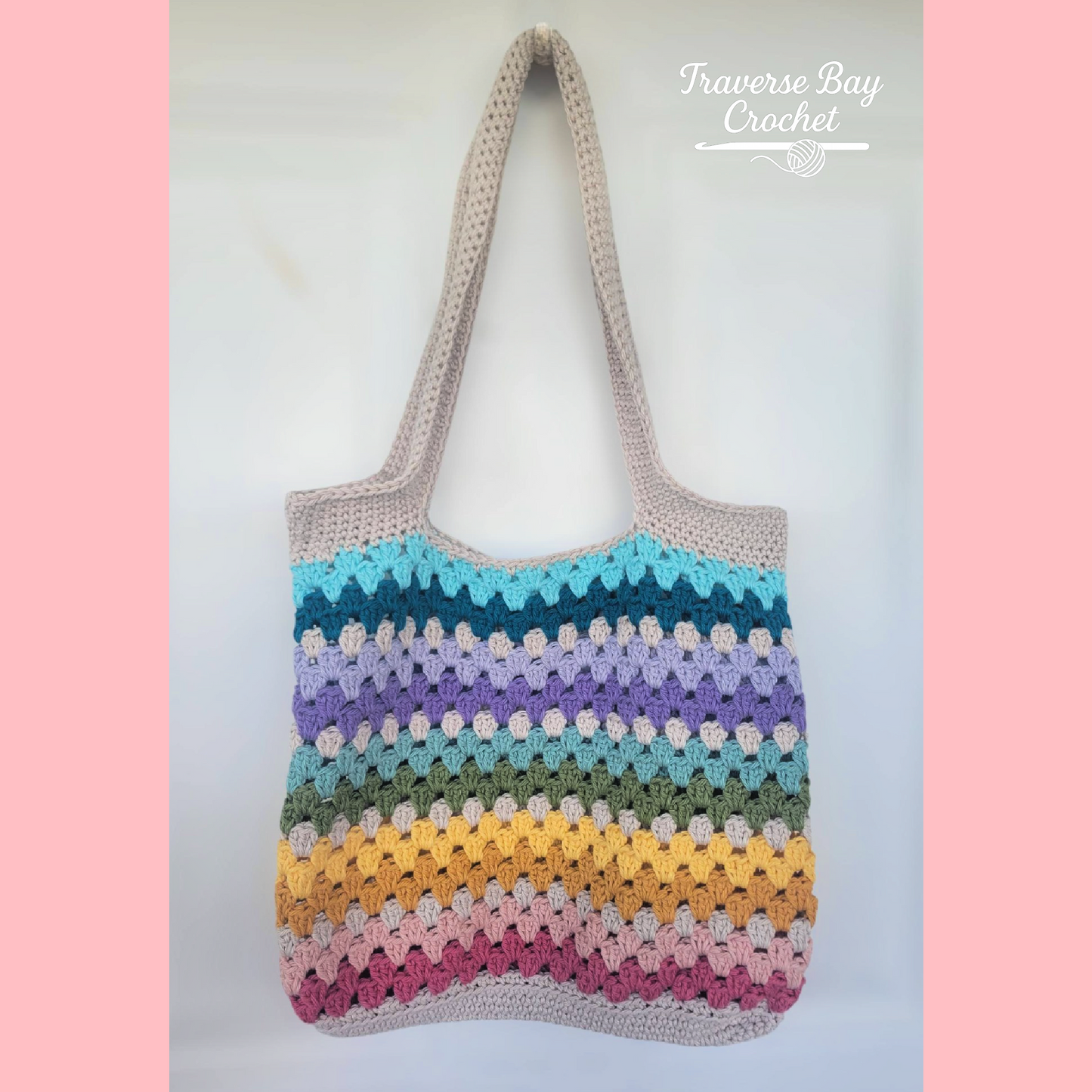 Crochet Granny Tote Bag Market Purse Pattern