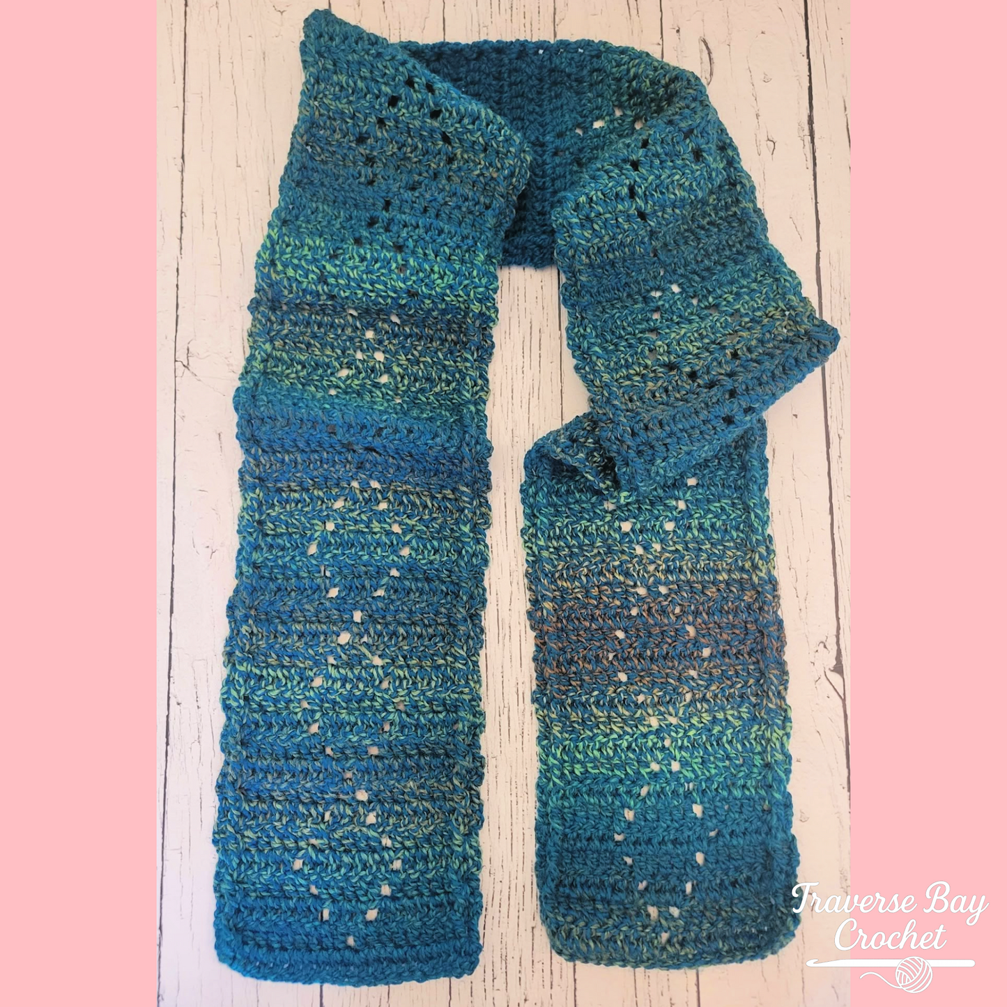 Crochet Textured Diamond Scarf Pattern