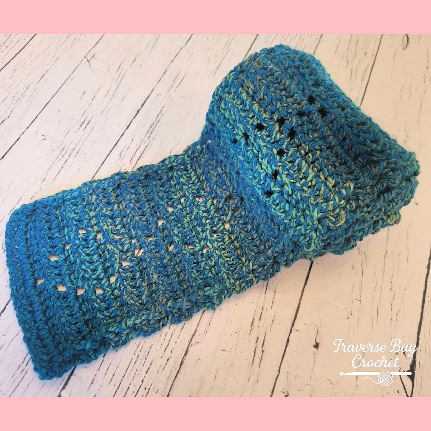 Crochet Textured Diamond Scarf Pattern