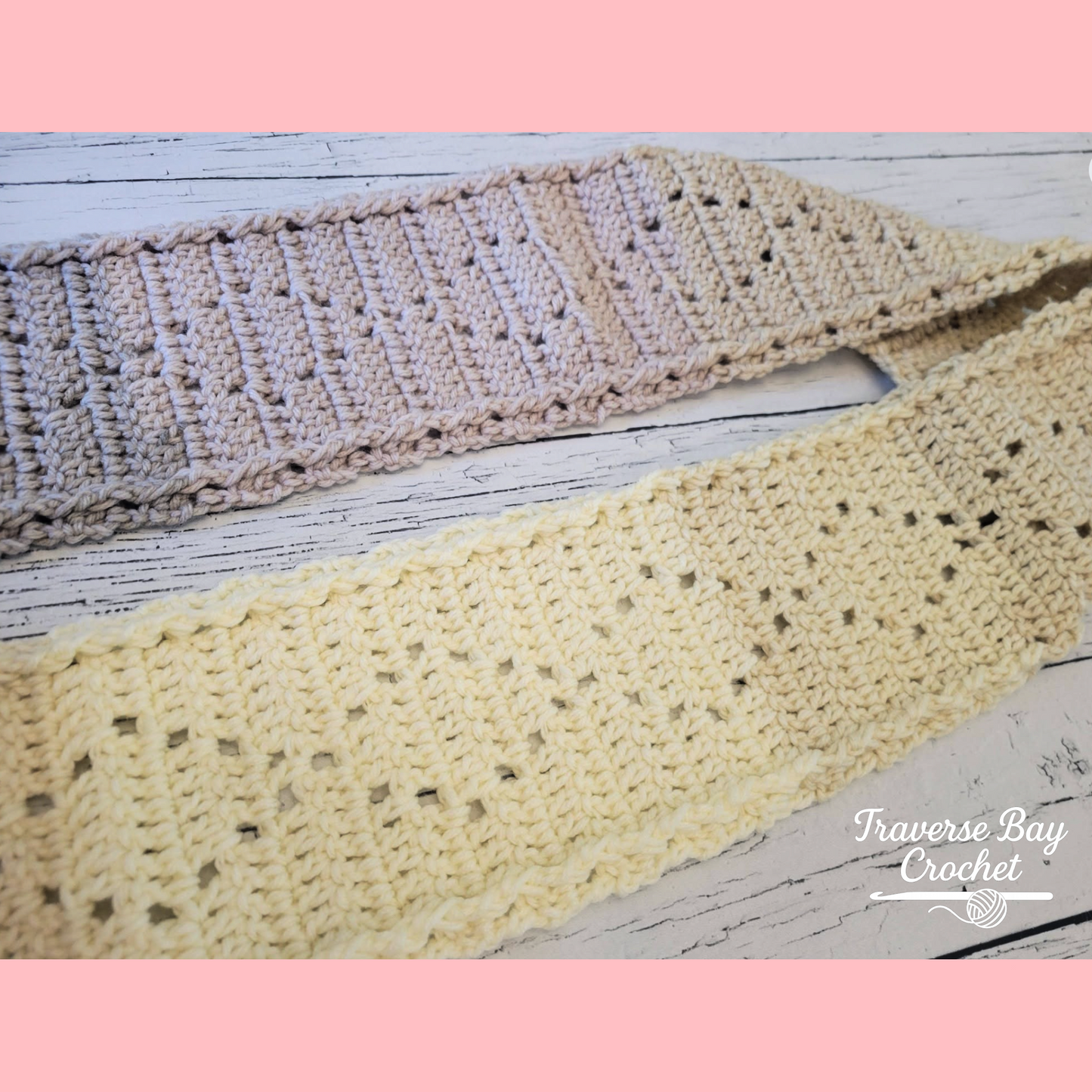 Crochet Textured Diamond Scarf Pattern