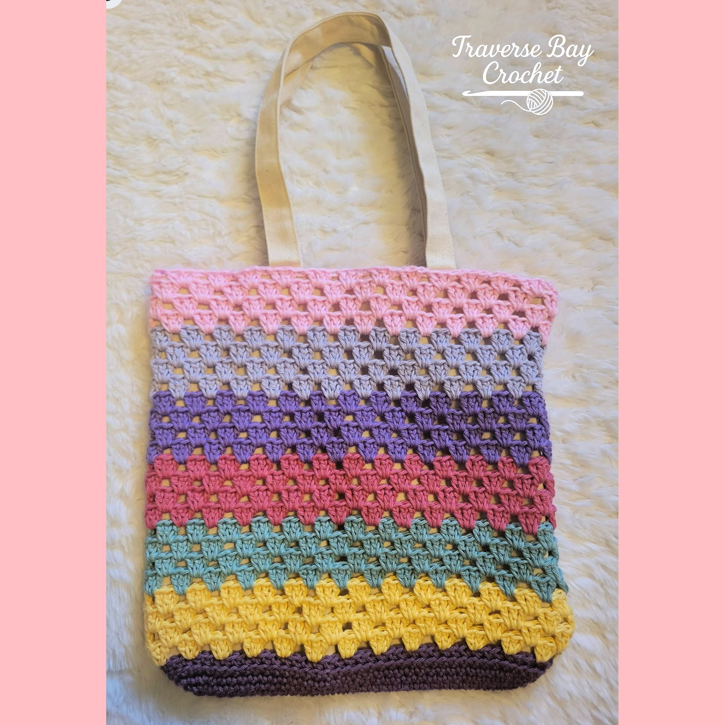 Crochet Granny Canvas Tote Bag Pattern
