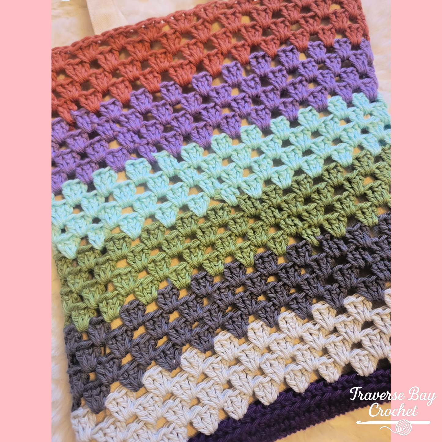 Crochet Granny Canvas Tote Bag Pattern
