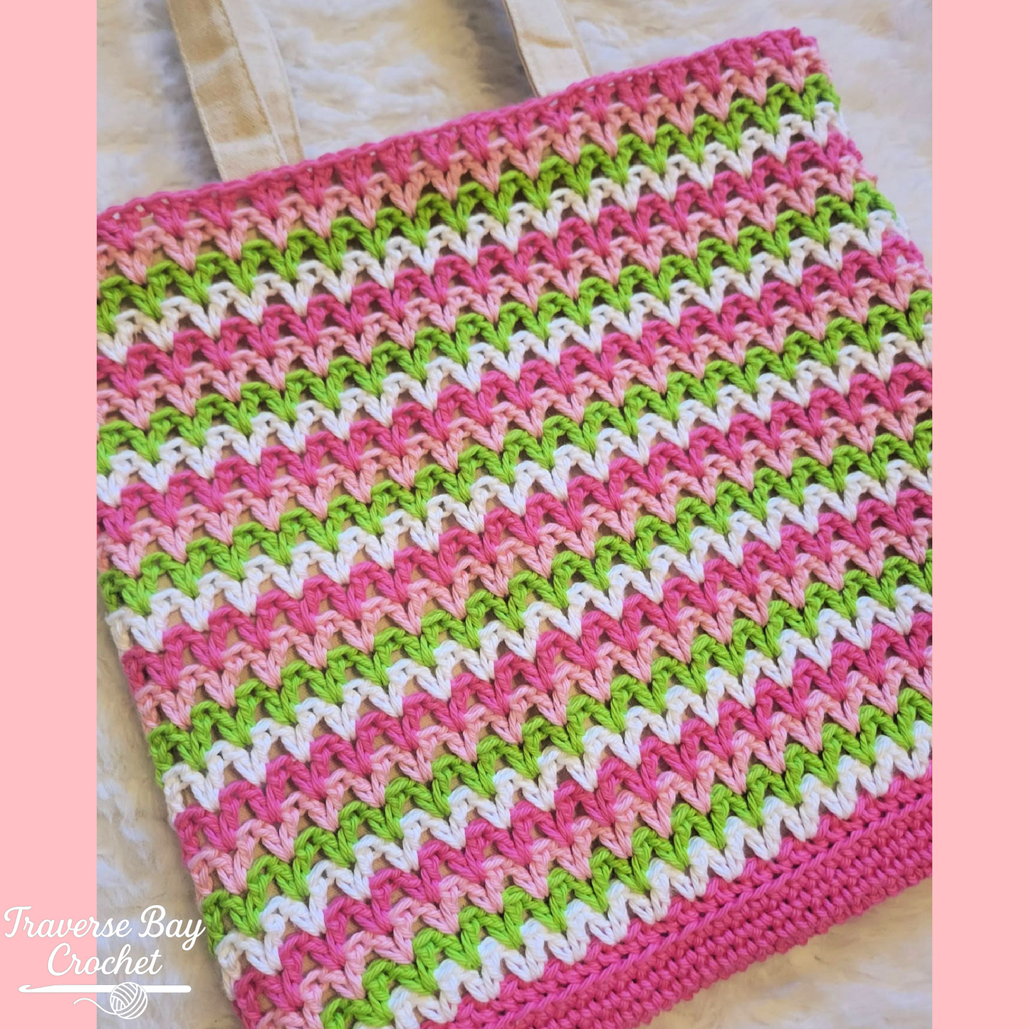 Crochet Zig Zag Canvas Tote Bag Pattern