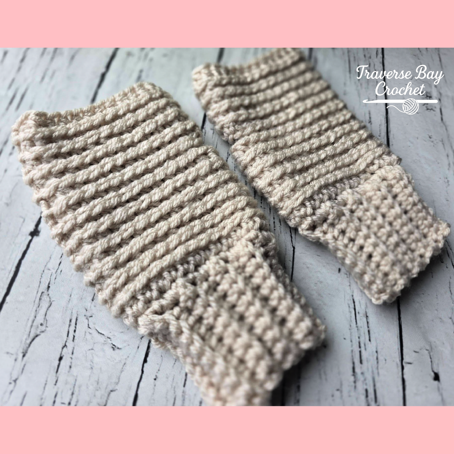 Crochet Bay Ridge Fingerless Mittens Pattern