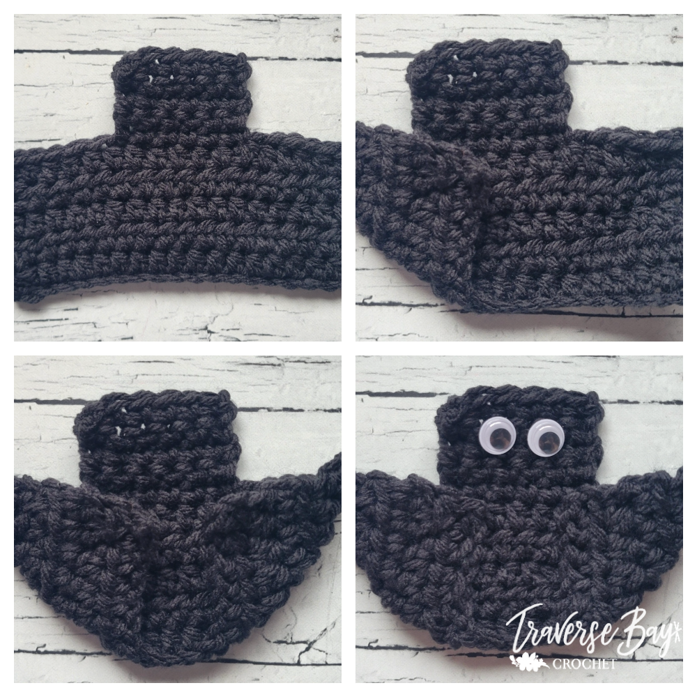 10 Minute Crochet Bat Appliqué Pattern