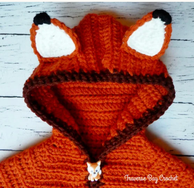 Crochet Fox Cardigan Pattern