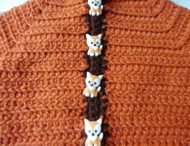 Crochet Fox Cardigan Pattern