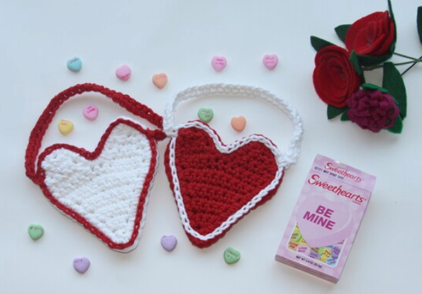 Crochet Valentines Treat Bag Pattern