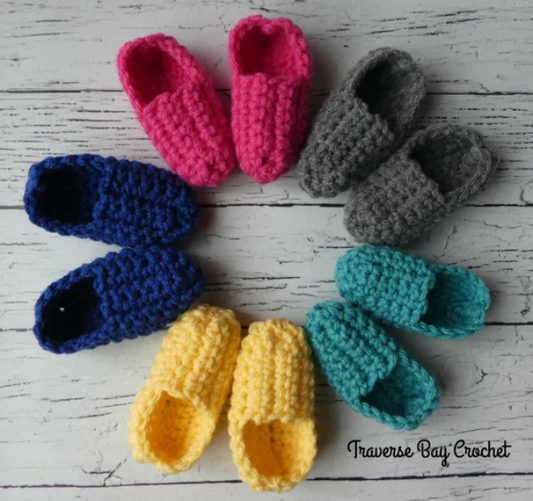 Crochet Easy Baby Booties Pattern