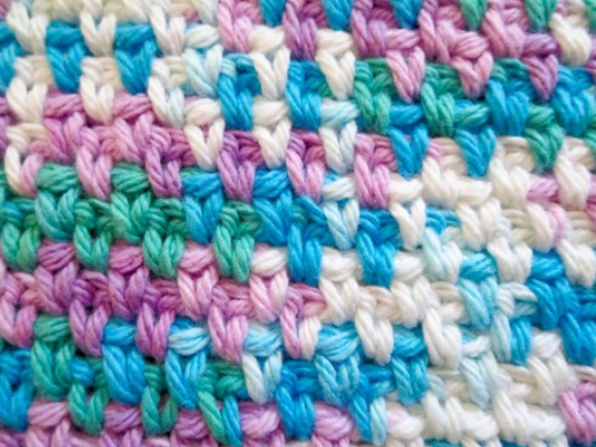 Crochet Moss Stitch Dishcloth Pattern