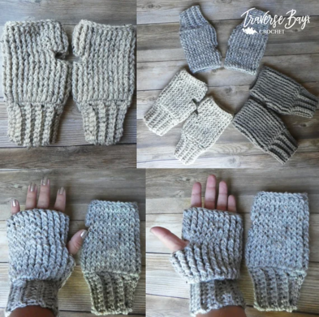 Crochet Fingerless Mitten Pattern