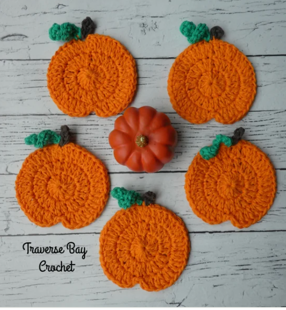 Crochet Pumpkin Coaster Pattern