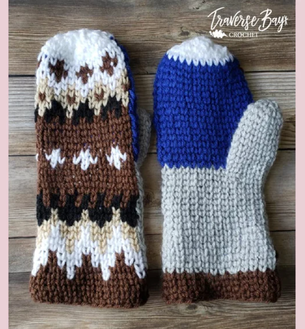 Crochet Bernie Mitten Pattern