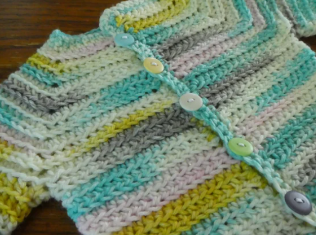 Crochet Newborn Baby Cardigan Pattern