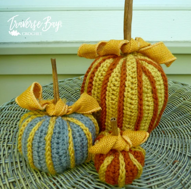 Crochet Striped Pumpkin Pattern