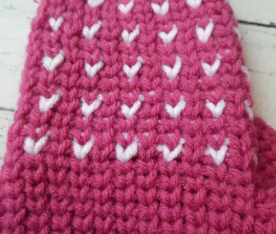 Crochet Faux Knit Mitten Pattern