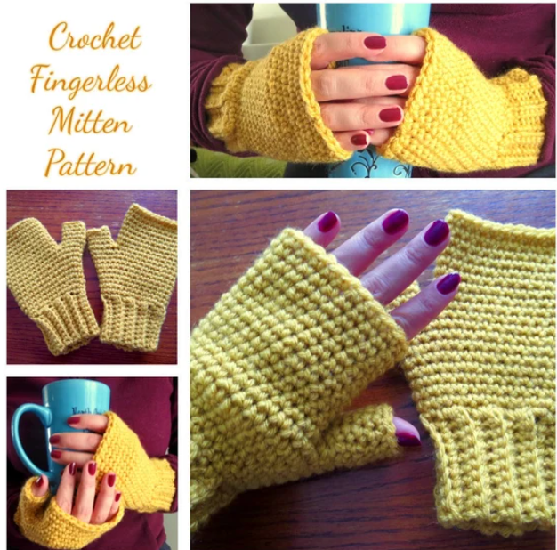 Easy Crochet Fingerless Gloves Pattern