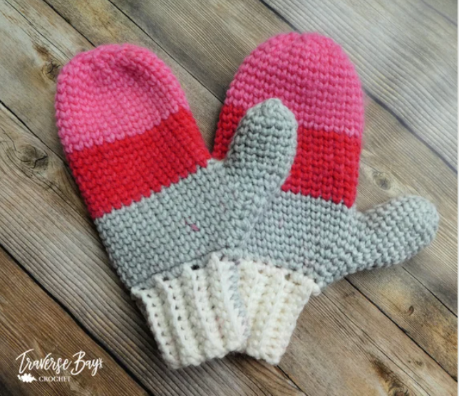 Crochet Waistcoat Mittens Pattern