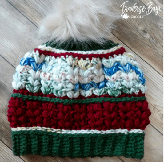 Crochet Pom Beanie Pattern