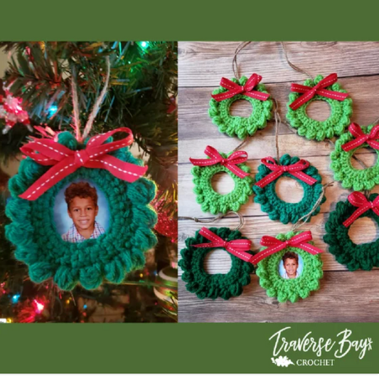 Crochet Wreath Ornament Pattern