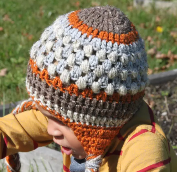 Crochet Toddler Earflap Beanie Pattern