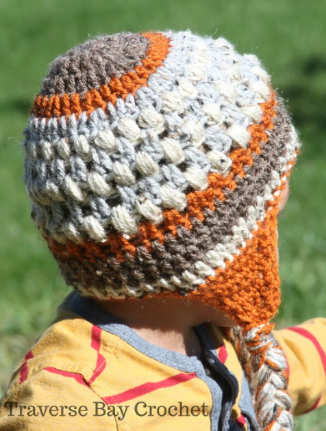 Crochet Toddler Earflap Beanie Pattern