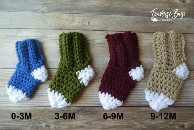 Crochet Baby Socks Pattern