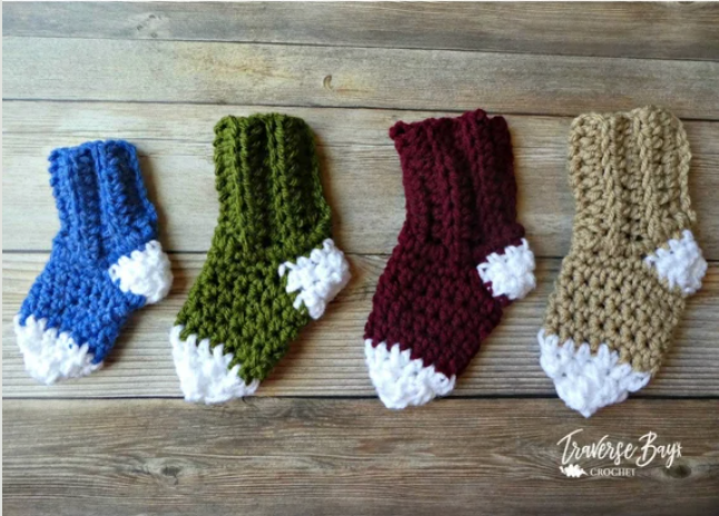 Crochet Baby Socks Pattern