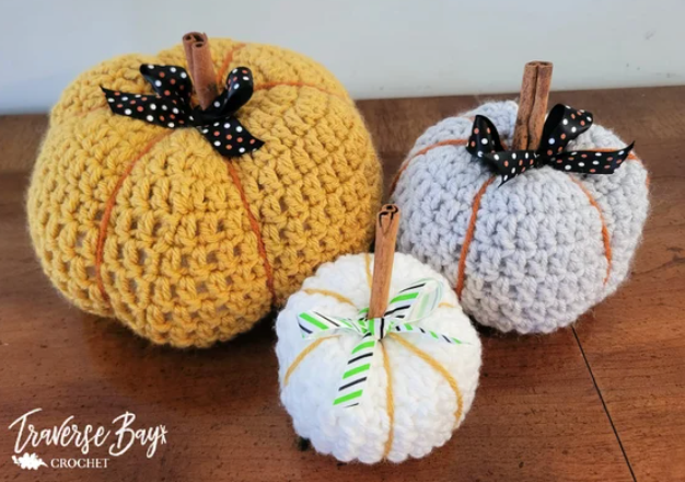 Crochet Ribbon Pumpkin Pattern