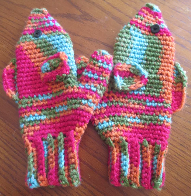 Crochet Fish Mitten Pattern