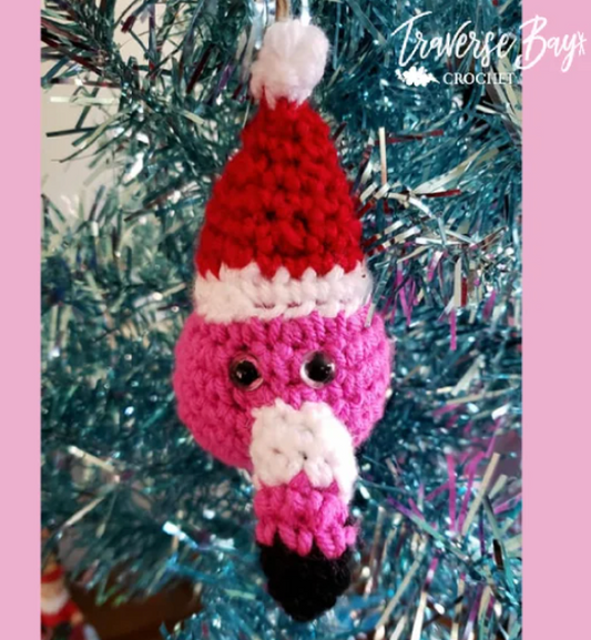 Crochet Flamingo Ornament Pattern