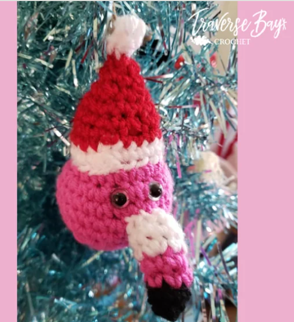 Crochet Flamingo Ornament Pattern
