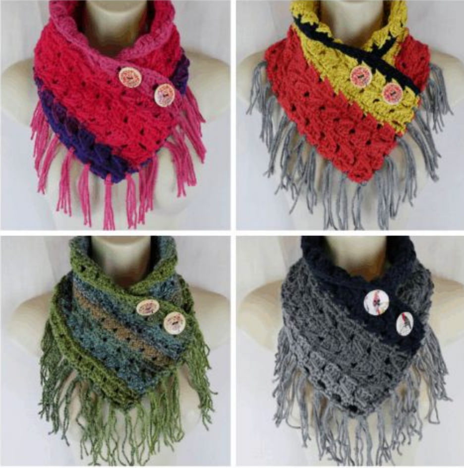 Crochet Elegant Fringe Neck Warmer Pattern