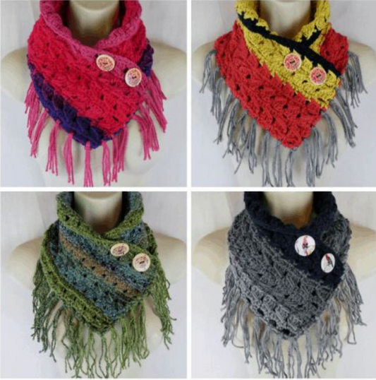 Crochet Elegant Fringe Neck Warmer Pattern