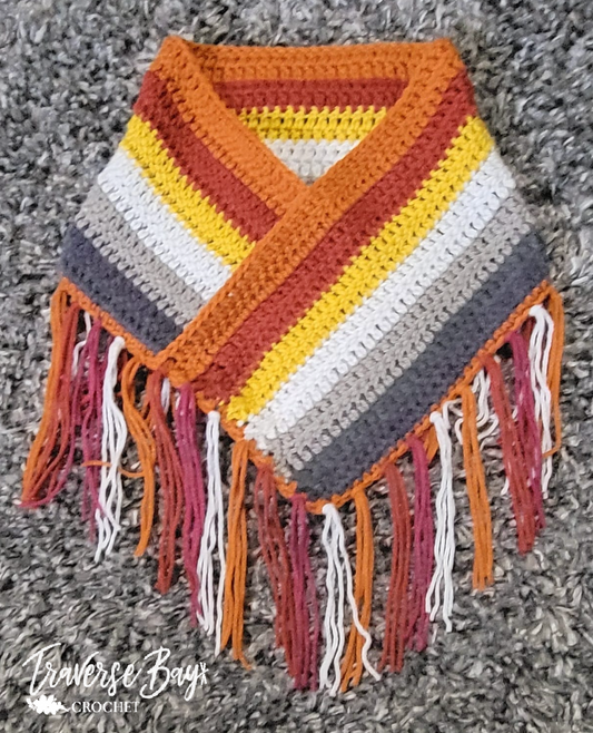 Crochet Fall Fringe Cowl