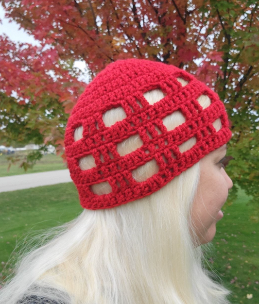 Window Beanie Crochet Pattern