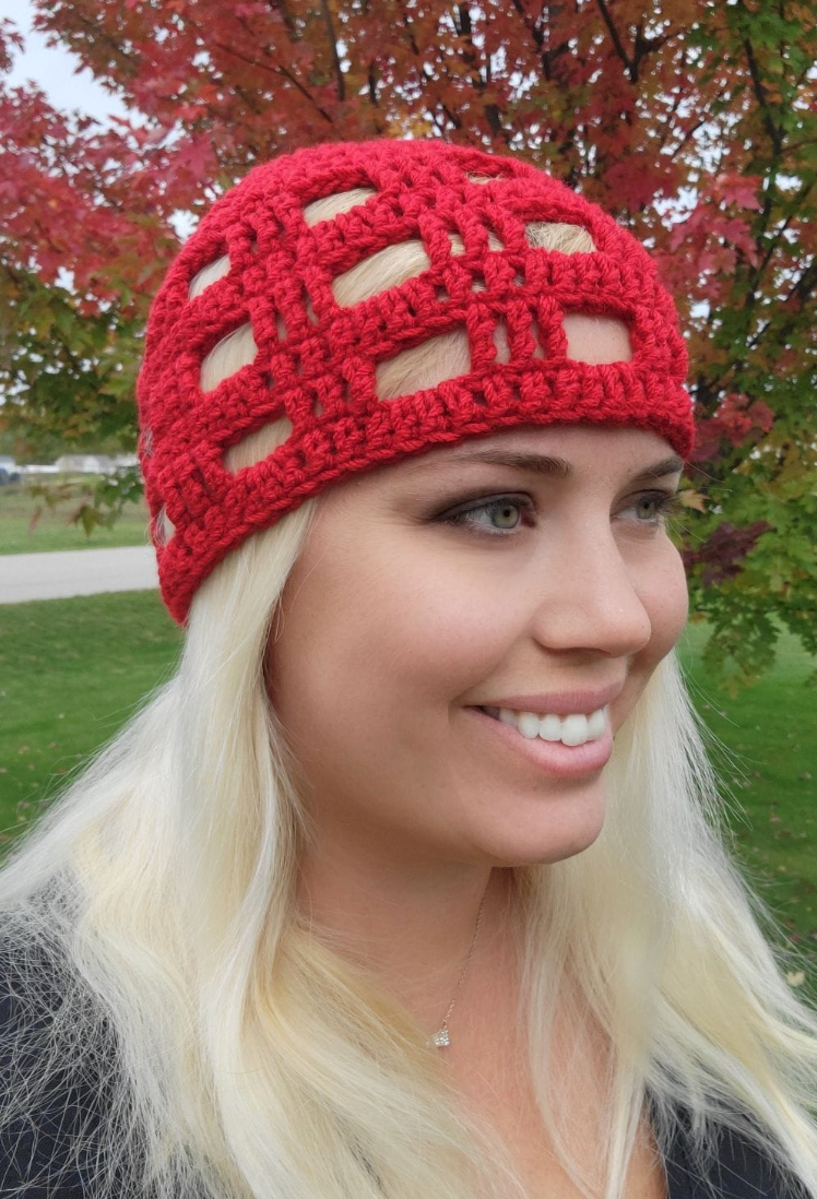 Window Beanie Crochet Pattern