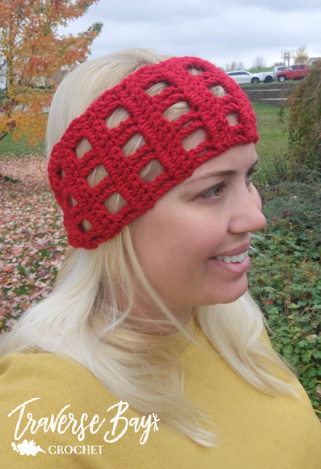 Crochet Window Headband Pattern