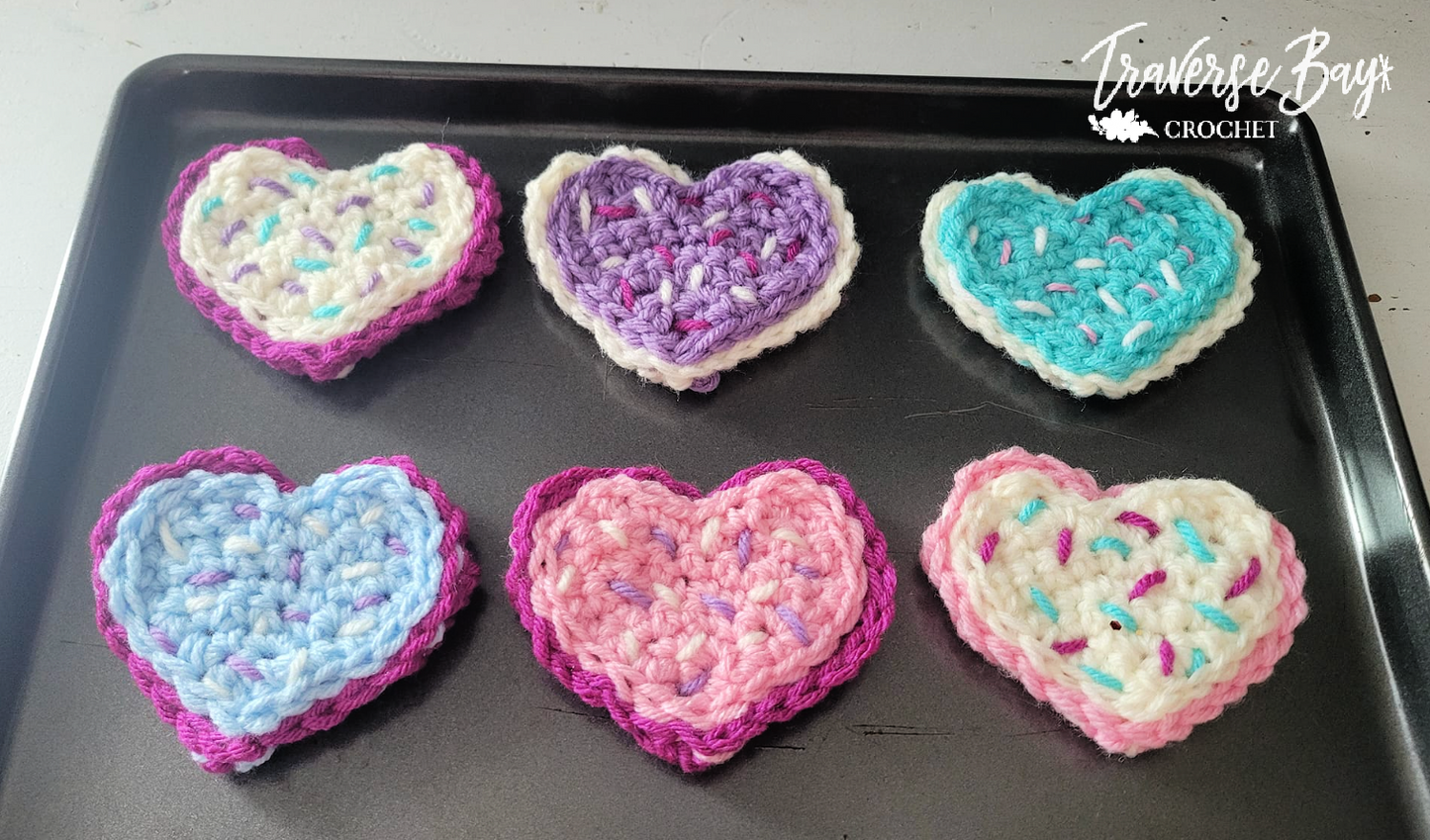 Crochet Heart Sugar Cookies Pattern