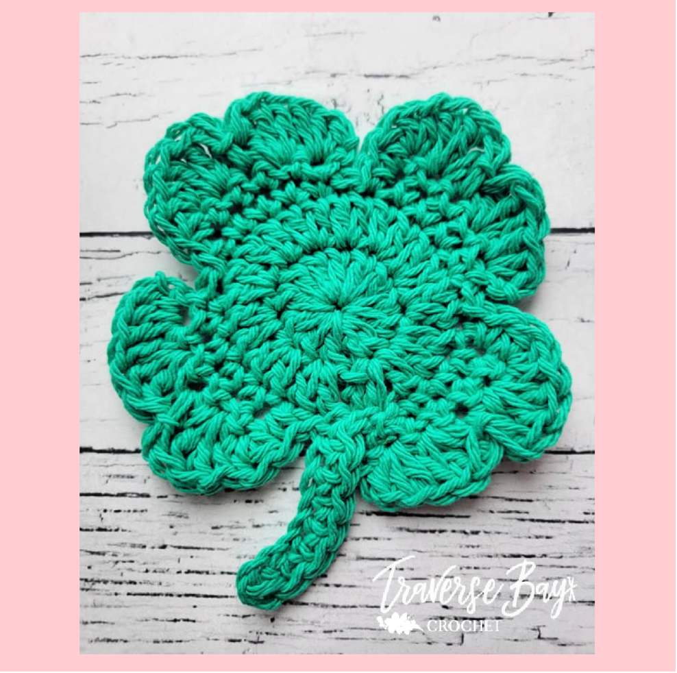 Crochet Clover Coaster Pattern