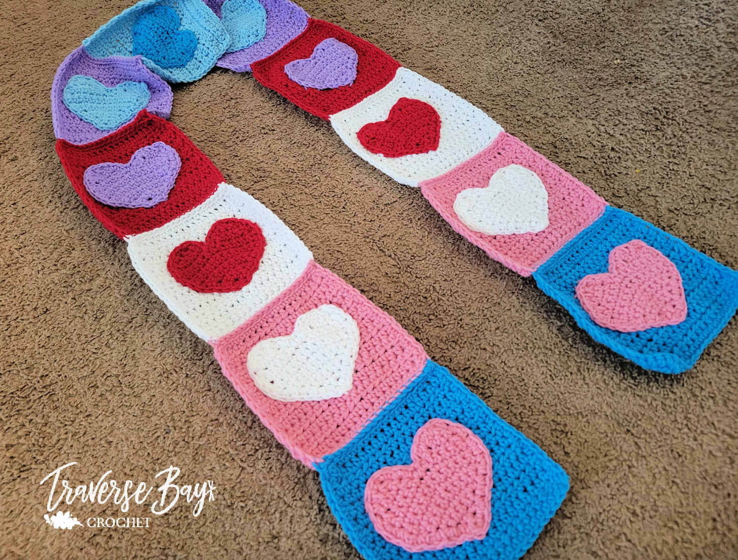 Crochet Heart Scarf Pattern